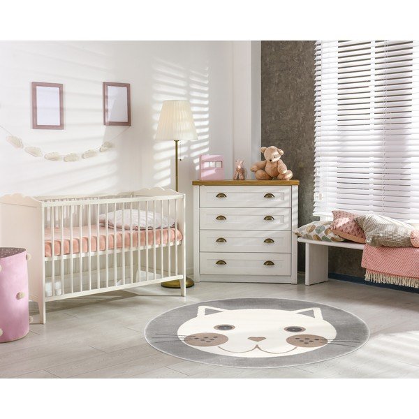 Szürke gyerek szőnyeg ø 100 cm Soft – FD-image-1