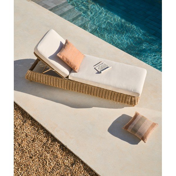 Téglavörös rattan állítható kerti napozóágy Meria – Kave Home-image-3
