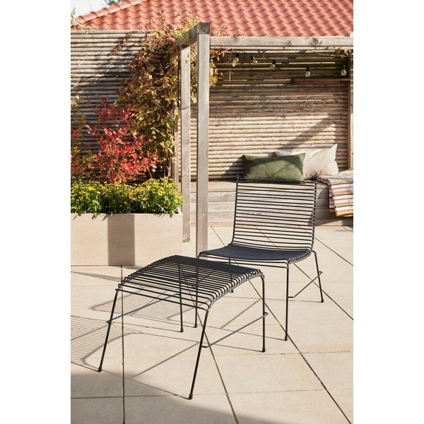 Fekete fém kerti fotel String – Hübsch-image-4