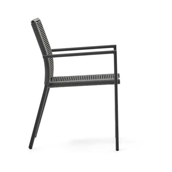 Sötétszürke fém kerti szék Culip – Kave Home-image-3