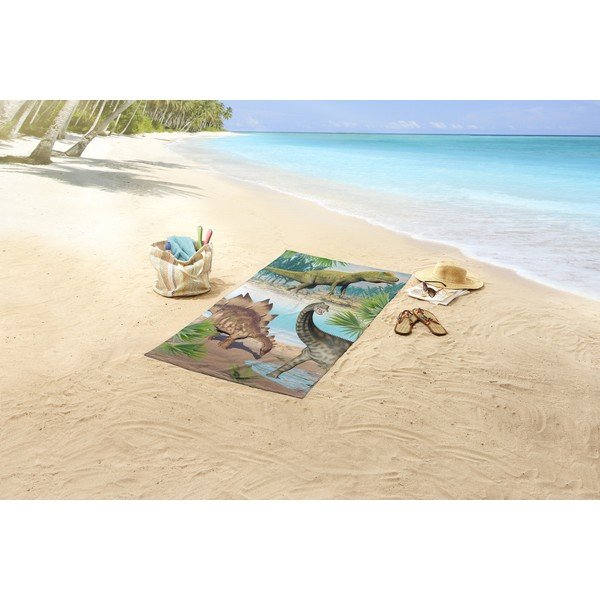 Gyerek bársony strandtörölköző 75x150 cm Dino – Good Morning-image-1