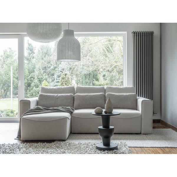 Krémszínű kinyitható sarokkanapé (variálható) Homely Tommy – Miuform-image-1