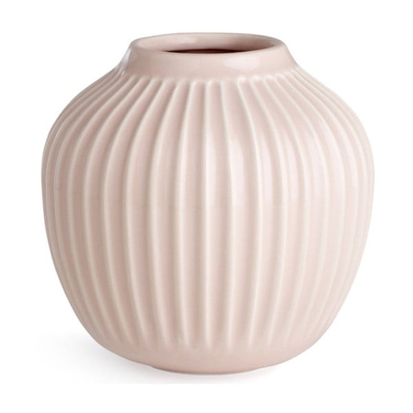 Hammershoi világos rózsaszín agyagkerámia váza, magasság 12,5 cm - Kähler Design