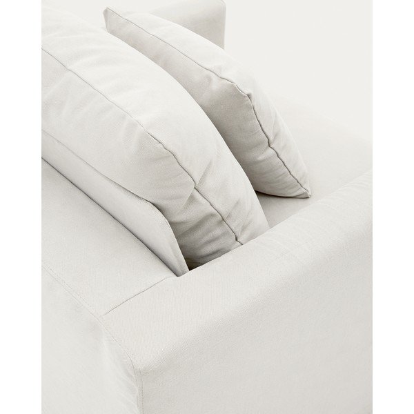 Fehér fotel huzat 92 cm Nora – Kave Home-image-1
