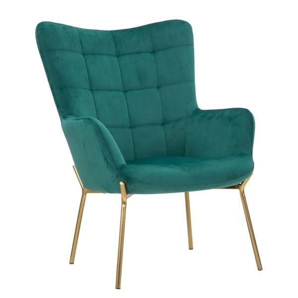 Onnimus smaragdzöld fotel aranyszínű, vas lábakkal - Mauro Ferretti