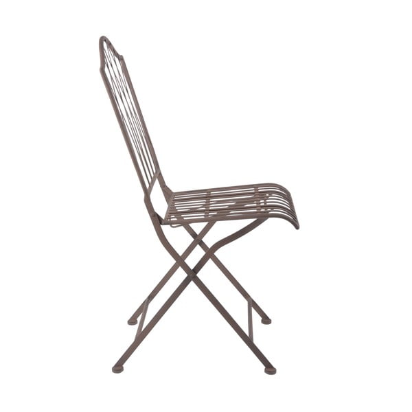 Barna fém összecsukható kerti szék – Esschert Design-image-2