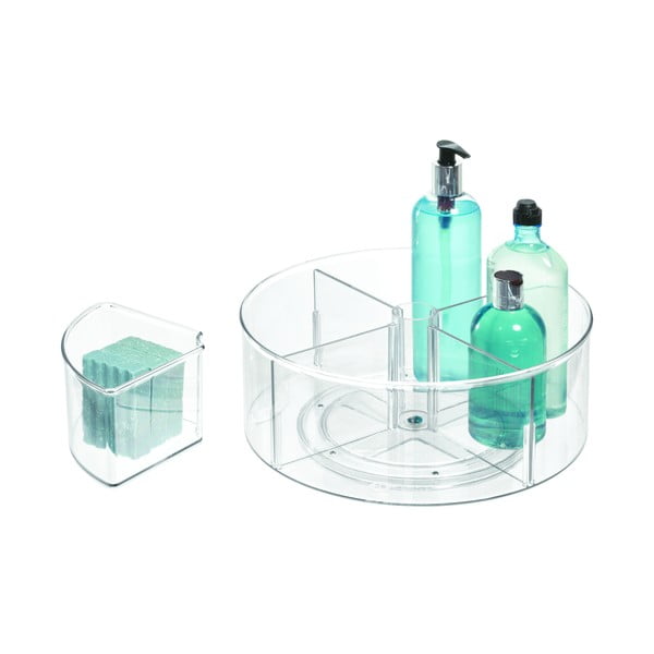 Átlátszó kerek tárolódoboz, Ø 29 cm - iDesign The Home Edit-image-4