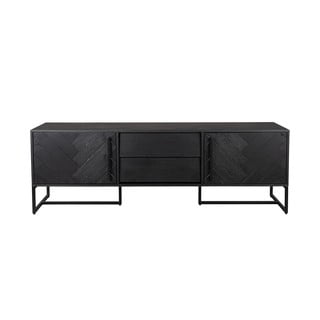Fekete TV asztal egzotikus fából 180x60 cm Class - Dutchbone