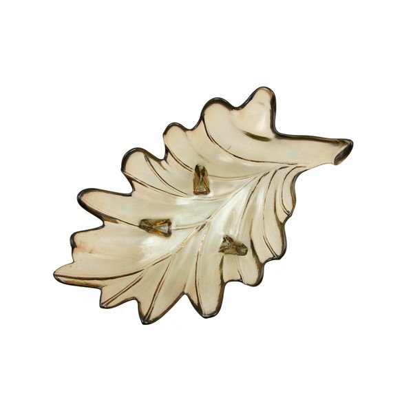 Leaf szürke tálka újrahasznosított üvegből, 33 x 20 cm - Mauro Ferretti-image-4