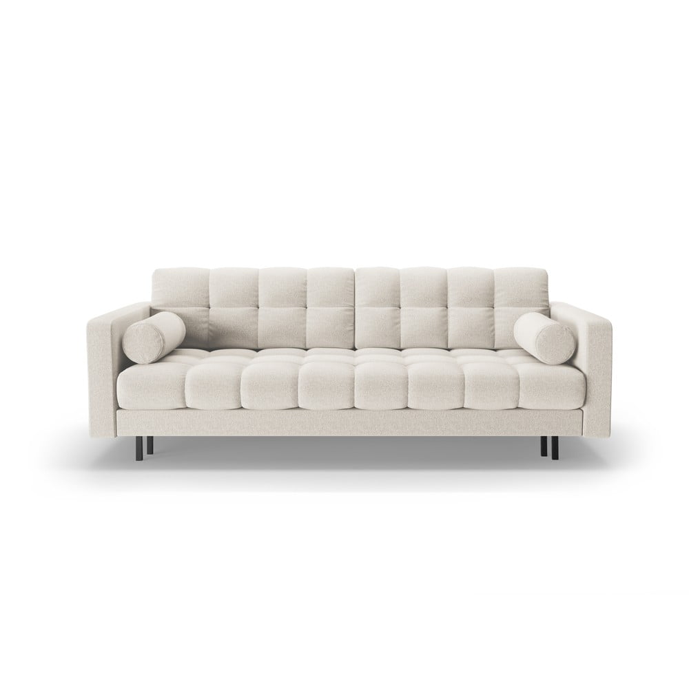 Krémszínű kinyitható tárolóhelyes kanapé 222 cm Bali Cosmopolitan Design