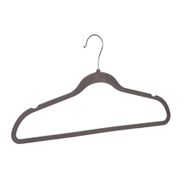 Flocking szürke műanyag vállfa készlet 5 db-os - Wenko-image-2