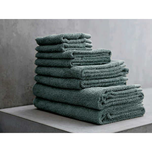 Leaf zöld pamut frottírtörölköző, 30 x 30 cm - Södahl-image-1