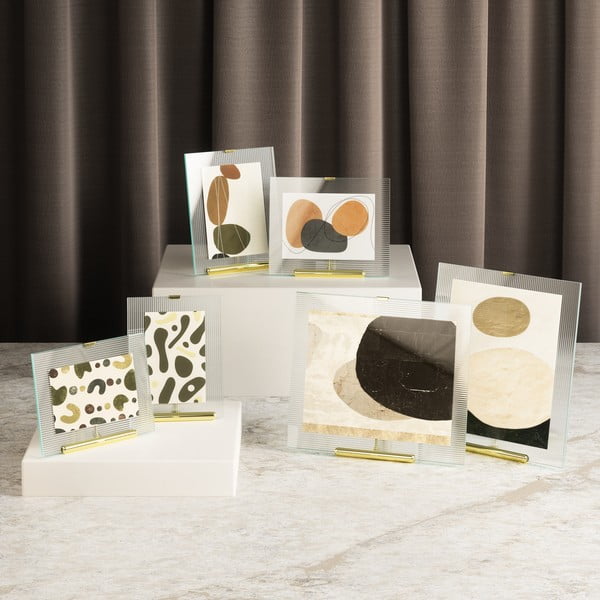 Aranyszínű üveg álló képkeret 19x23 cm Flute – Umbra-image-3