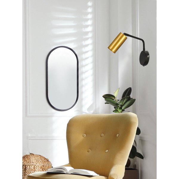 Fekete-aranyszínű fém fali lámpa Tina – Candellux Lighting-image-1