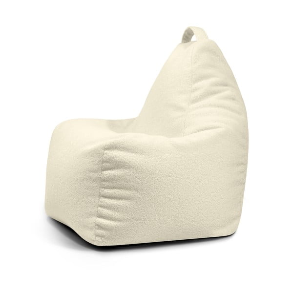 Krémszínű buklé babzsákfotel Play Amuse – SLOWDOWN