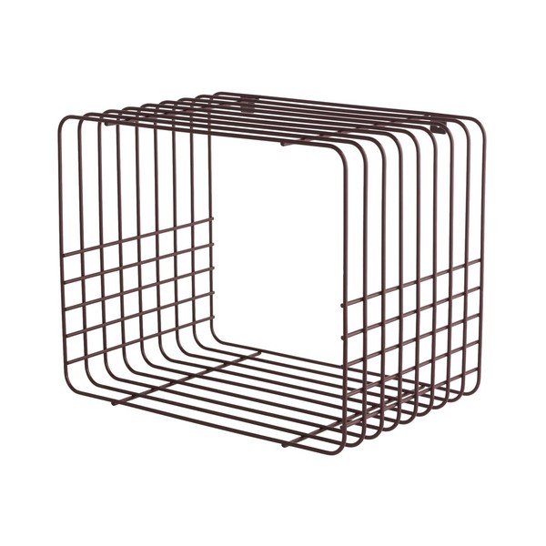 Borvörös többszintes fém fali polc 38 cm Wire – Mette Ditmer Denmark