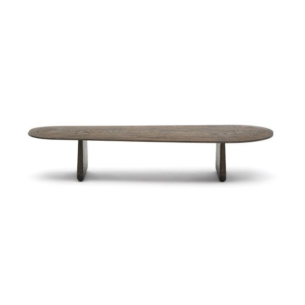Sötétbarna tölgyfa dohányzóasztal 64x146 cm Pirita – Kave Home-image-3