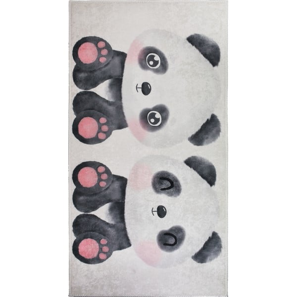 Fekete-fehér gyerek szőnyeg 100x160 cm Panda Friends – Vitaus