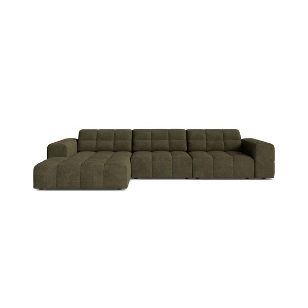 Khaki zsenília sarokkanapé (bal oldali-heverő résszel) Chicago – Cosmopolitan Design