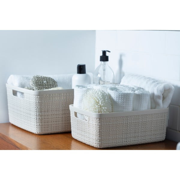 Tároló műanyag tárolókosár Jute – Curver-image-2