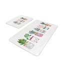 Fehér bársony fürdőszobai kilépő szett 2 db-os 60x100 cm Succulent – Mila Home