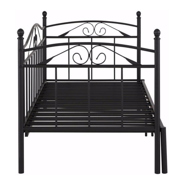 Bibi fekete kihúzható ágy, 90 x 200 cm - Støraa-image-2