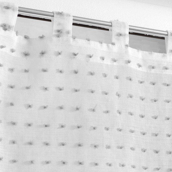 Fehér átlátszó függöny szett 2 db-os 60x90 cm Pomponella – douceur d'intérieur-image-1