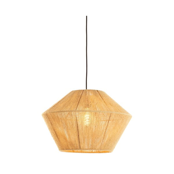 Világoszöld függőlámpa juta búrával ø 40 cm Fugia – Light & Living-image-2