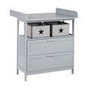 Szürke gyerek komód pelenkázó feltéttel 87x100x75 cm Hamburg – Roba