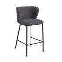 Sötétszürke bárszék (ülésmagasság 65 cm) Ciselia – Kave Home