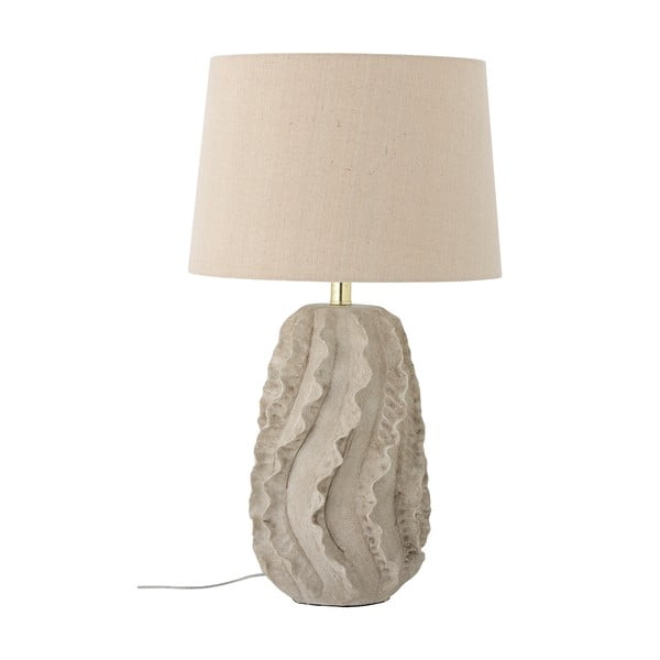 Bézs asztali lámpa textil búrával (magasság 64 cm) Natika – Bloomingville
