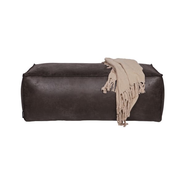 Fekete bőrutánzat lábtartó Rodeo – WOOOD-image-1