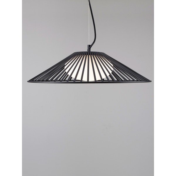 Matt fekete fém LED függőlámpa üveg búrával ø 50 cm Brume – Nova Luce-image-4