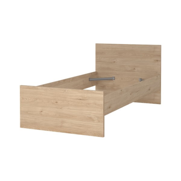 Natúr színű egyszemélyes ágy tölgyfa dekorral 90x190 cm Naia – Tvilum-image-3