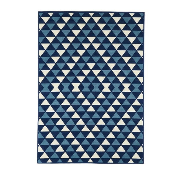 Triangles kék fokozottan ellenálló szőnyeg, 160 x 230 cm - Floorita