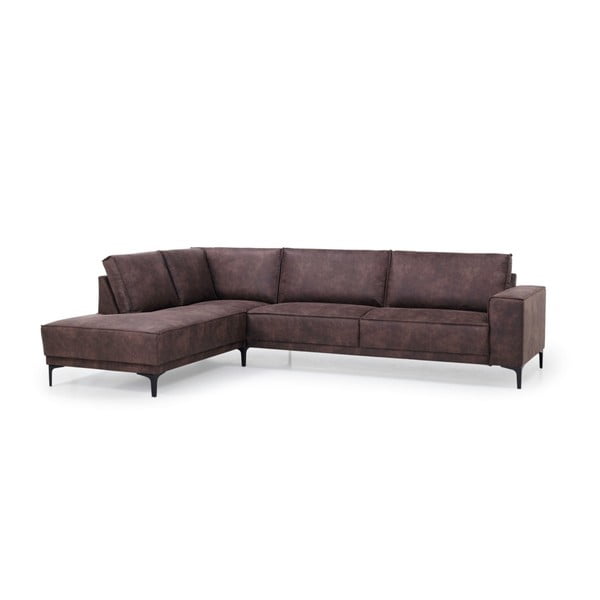 Barna bőrutánzat sarokkanapé (bal oldali) Copenhagen – Scandic-image-2
