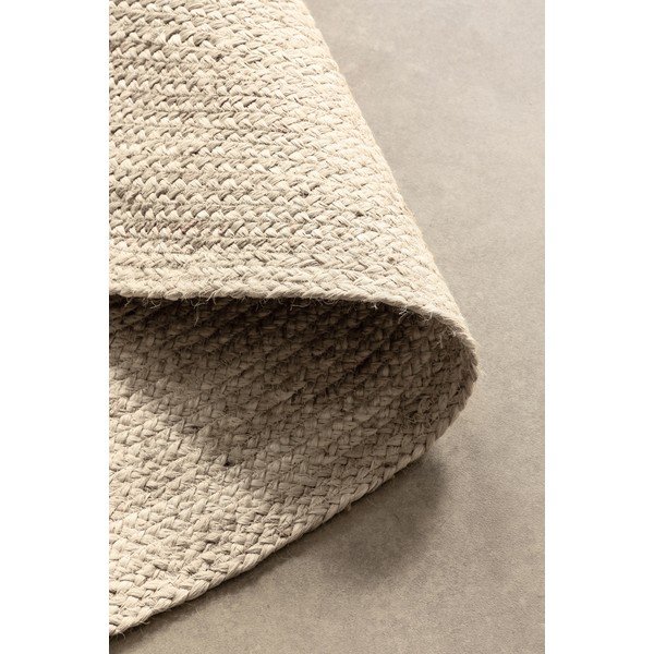 Krémszínű kétoldalas-kézi szövésű juta kerek szőnyeg ø 200 cm Braided – Hanse Home-image-4