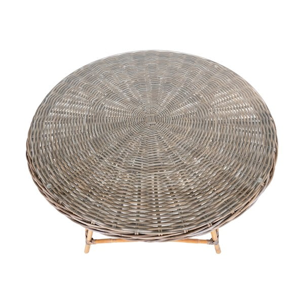 Rattan kerek kerti étkezőasztal ø 120 cm Larisa – House Nordic-image-2