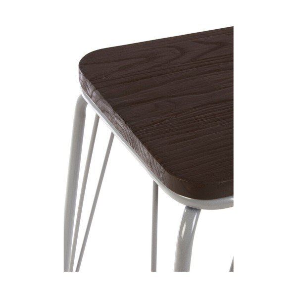 Szürke-sötét natúr színű szilfa ülőke District – Premier Housewares-image-4