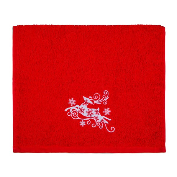 Christmas Deer Red fürdőlepedő, 30 x 50 cm - Kate Louise