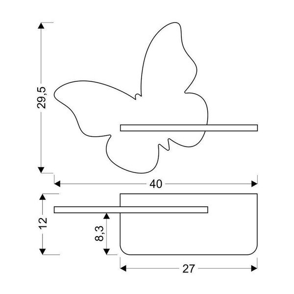 Sárga gyerek lámpa Butterfly – Candellux Lighting-image-2