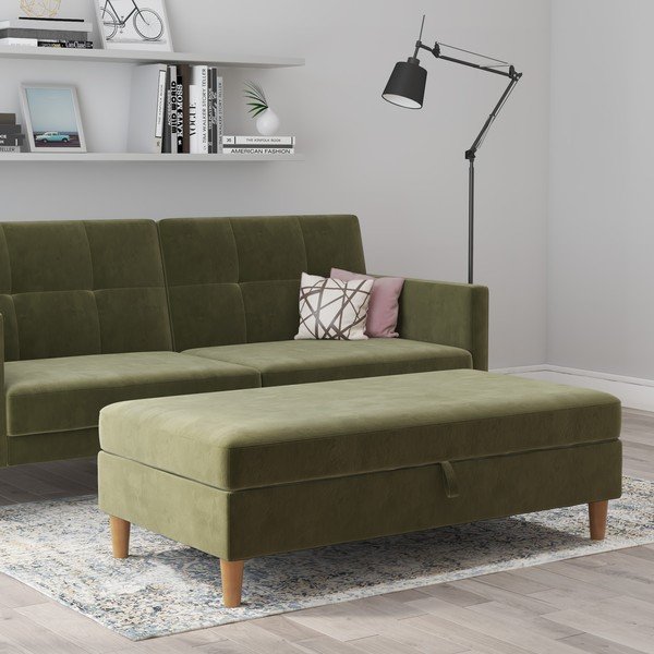 Zöld bársony lábtartó Lilly – Støraa-image-3