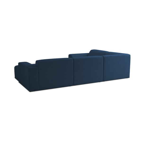 Sötétkék buklé sarokkanapé (U alakú) Roxy – Scandic-image-2