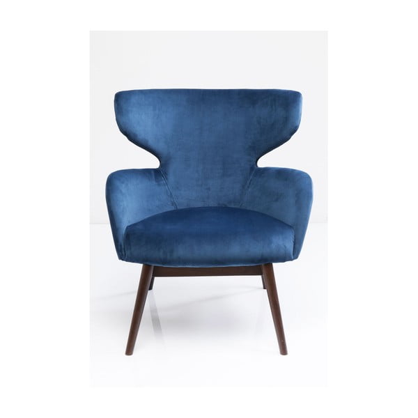 Aroha Velvet kék füles fotel - Kare Design-image-1
