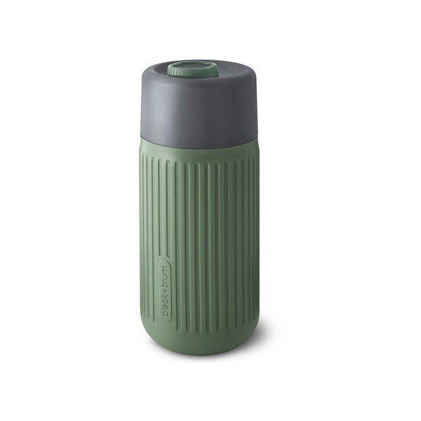 Zöld üveg utazóbögre 340 ml – Black + Blum