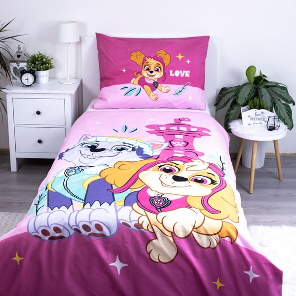 Egyszemélyes mikroszálas gyerek ágyneműhuzat 140x200 cm Paw Patrol  – Jerry Fabrics-image-1