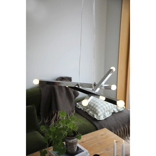 Ezüstszínű fém függőlámpa Stack – Markslöjd-image-1