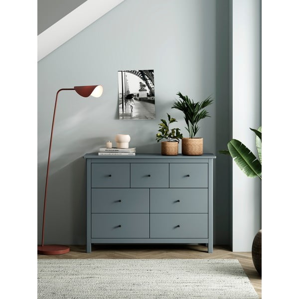 Szürkészöld borovi fenyő komód 110x80x40 cm Misti – Marckeric-image-1