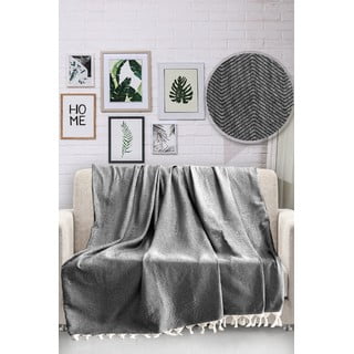 HN fekete pamut ágytakaró, 170 x 230 cm - Viaden