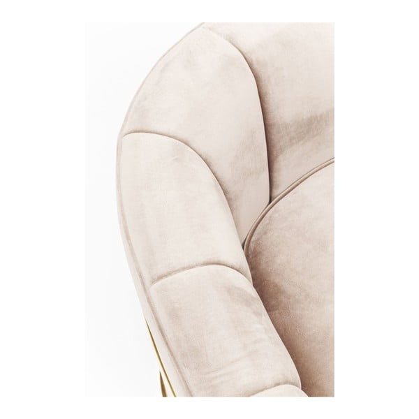 Pure Elegance bézs fotel, aranyszínű elemekkel - Kare Design-image-1